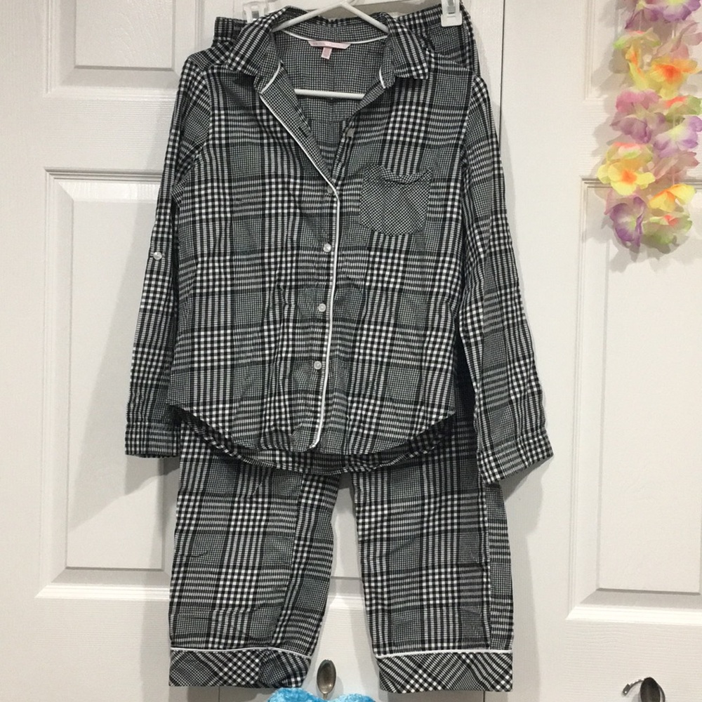 Victoria’s Secret black and white plaid pjs